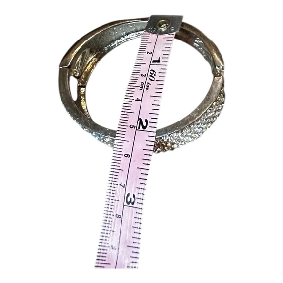 Noir Glam Crystal Hinged Cuff Bracelet - NEW - Picture 10 of 10